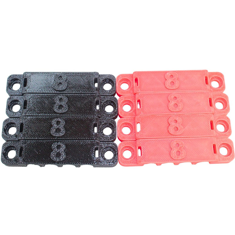 8 Gauge Cable Management Wire Comb Quad Slot Can Use w/ Cable Tie Red/Black