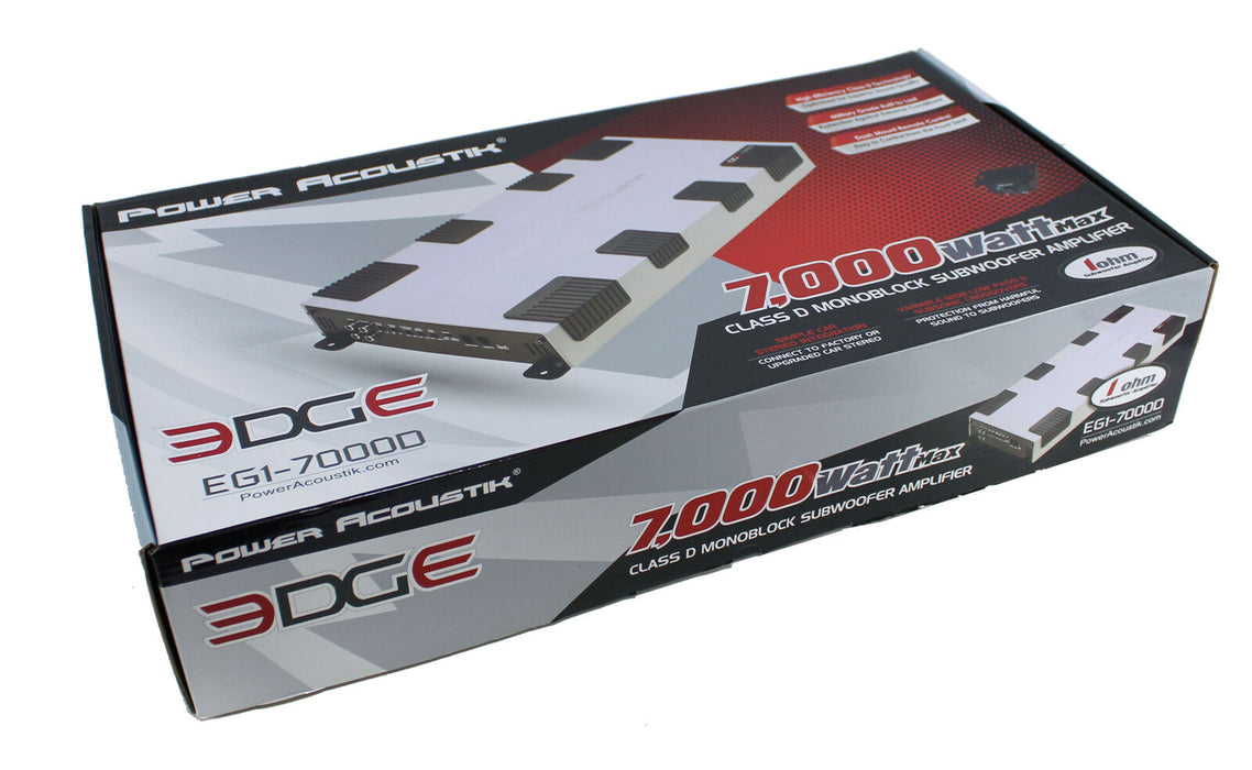 Power Acoustik 7000W 1 Ohm Class D Monoblock Subwoofer Amplifier EG1-7000D