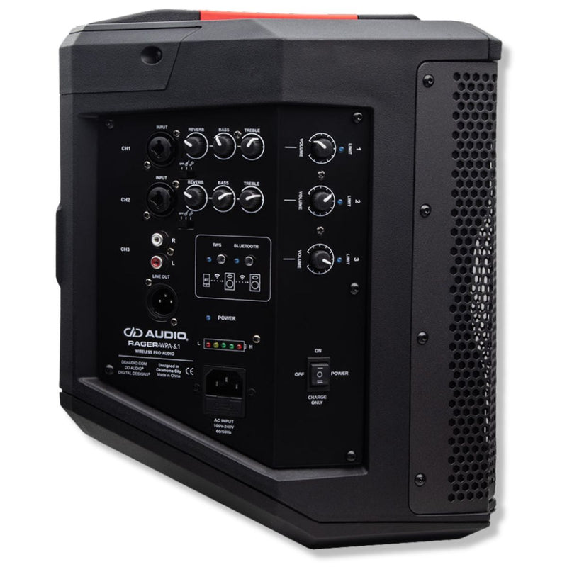 DD Audio Wireless 120 Watt 60Hz - 20kHz Pro Audio Portable Speaker RAGER-WPA-3.1