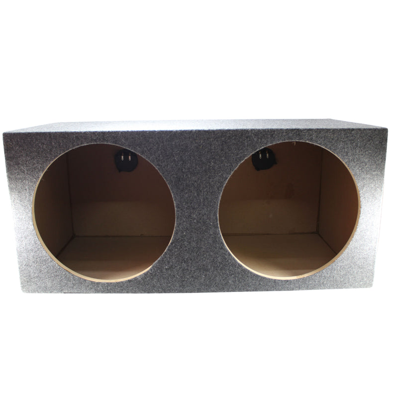 Dual 15” Sealed Carpeted Subwoofer Box Made w/ Heavy-Duty MDF Construction