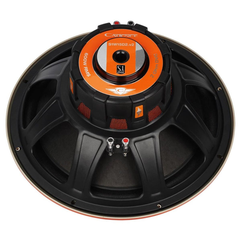 Cadence Pro Car Audio 15" 500 Watt RMS 2-Ohm Dual Voice Coil Subwoofer S1W15D2V2