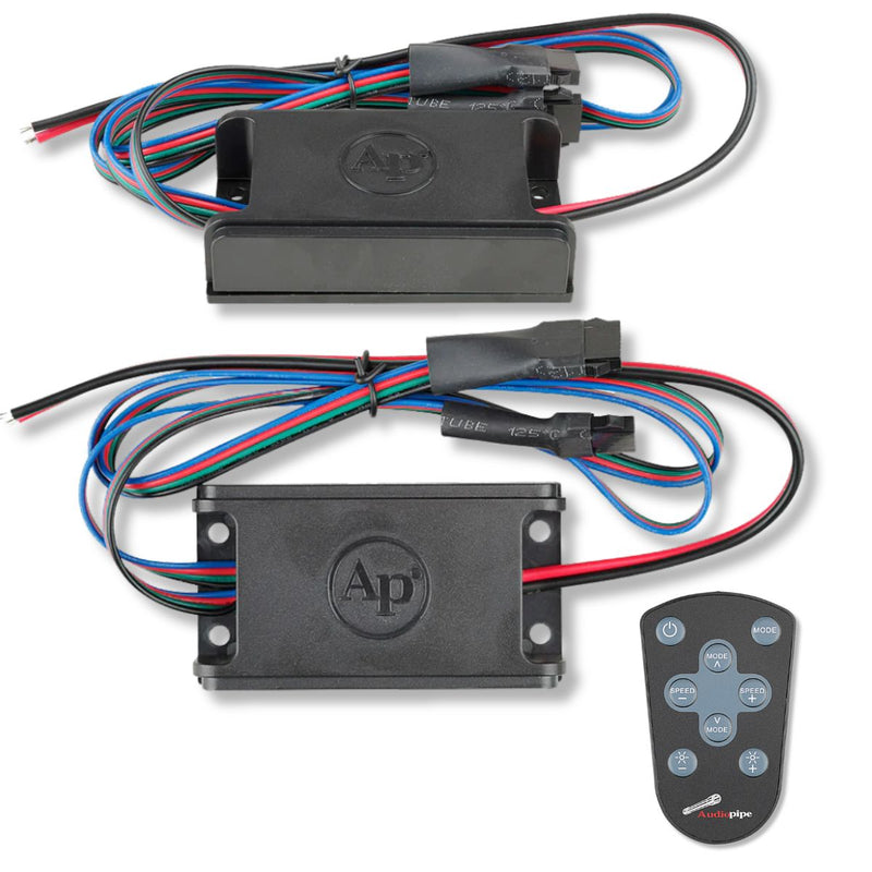 8" 175W RMS Coaxial 2-Way Marine Speaker Pair w/ RGB LED Lights | APSW-804GL