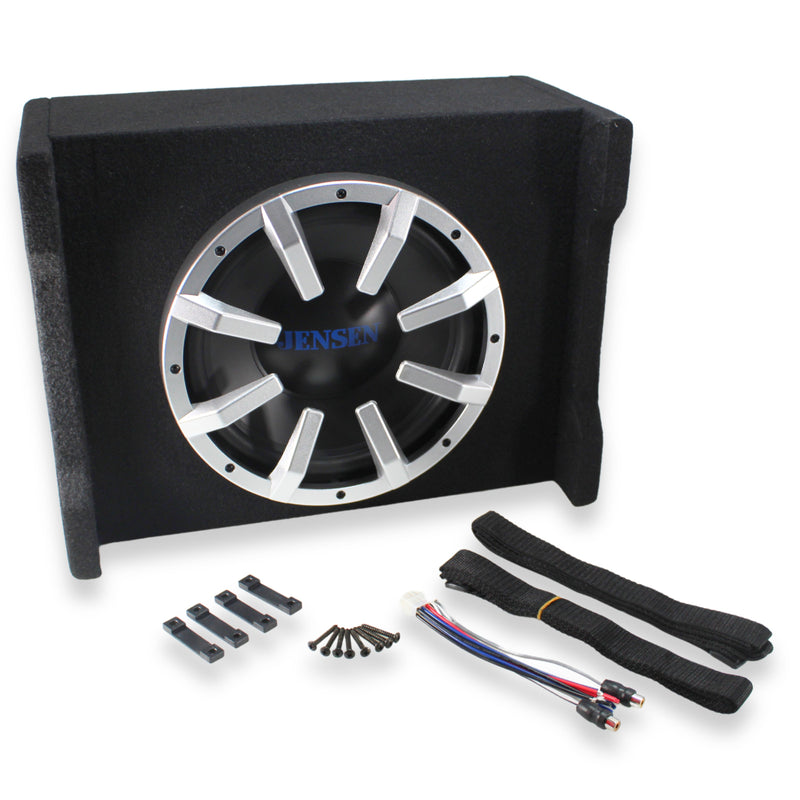 Jensen 10" 100 Watt RMS 4-Ohms Single Vented Downfire Subwoofer Enclosure