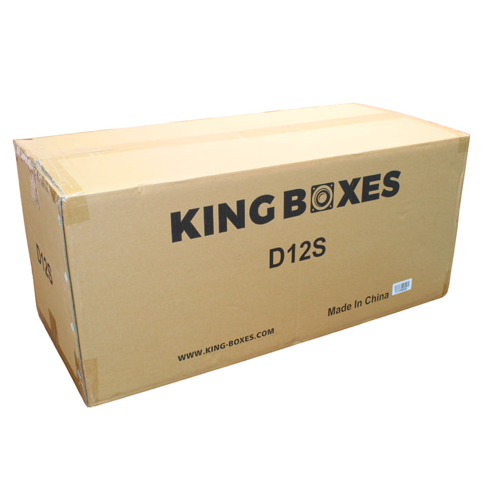 King Boxes 12" Dual Sealed Carpeted Universal Subwoofer Box D12S