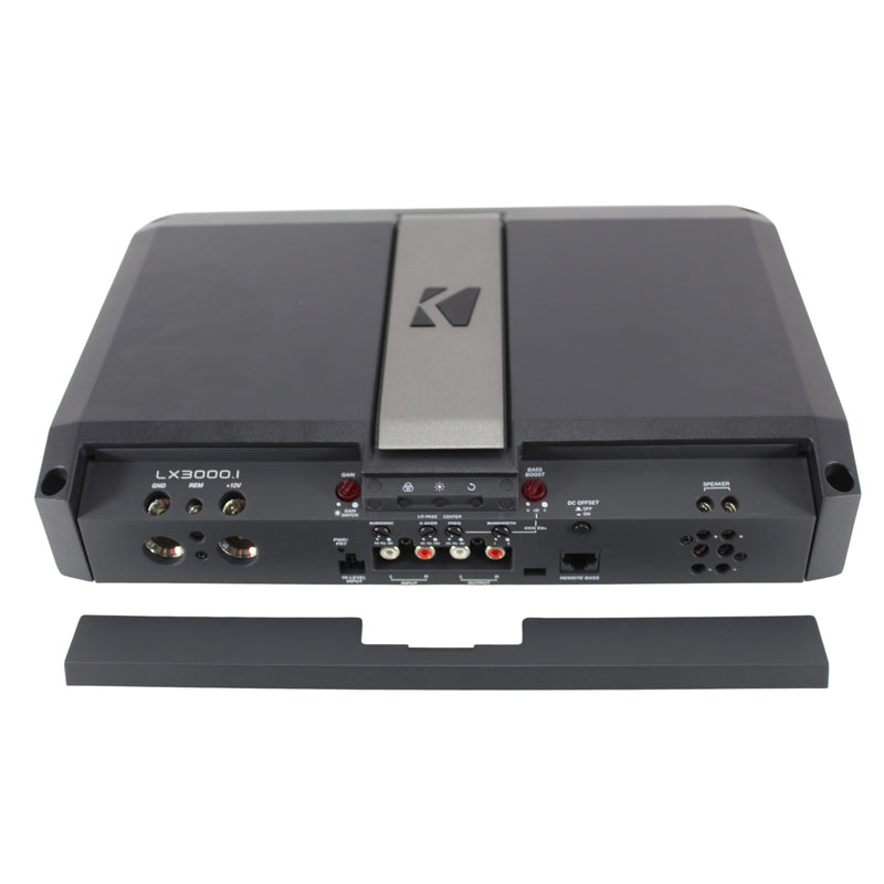 3000w 1-Ohm Mono Class-D Subwoofer Amplifier w/Smart Bass & RGB LED Center Panel