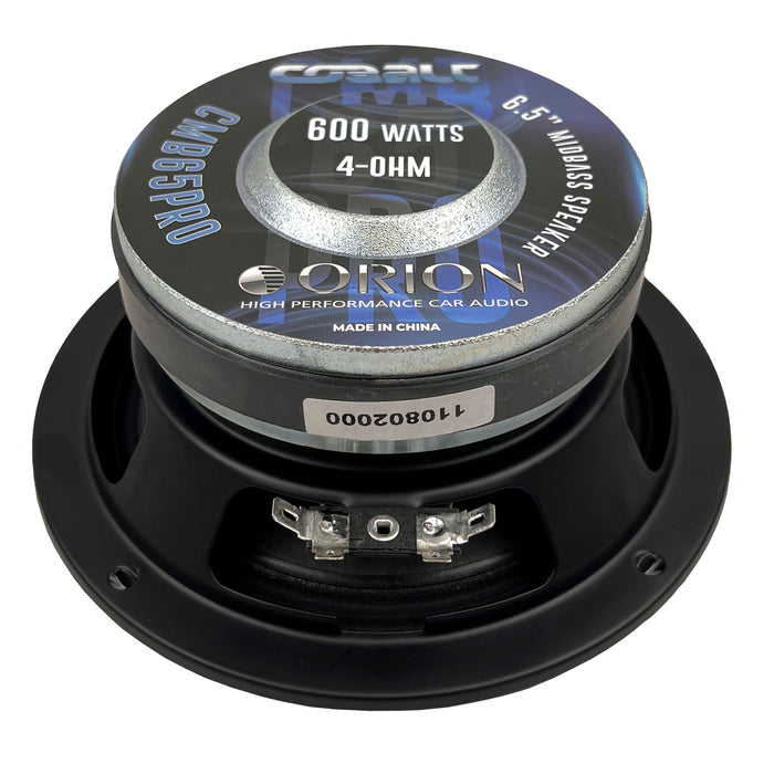 6.5" 150 Watt RMS 4-Ohm Midbass Pro Car Audio Speaker Orion Cobalt Series