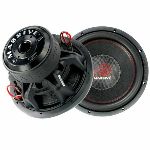 Massive Audio 12" 3000 Watt Subwoofer Dual 4 Ohm Competition SUMMOXL124