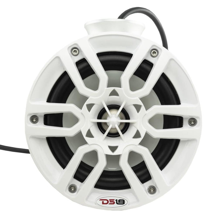 DS18 Hydro 6.5 Marine Pod Speakers 600W 4 Ohm White Pair RGB LED Jetski NXL-PS6