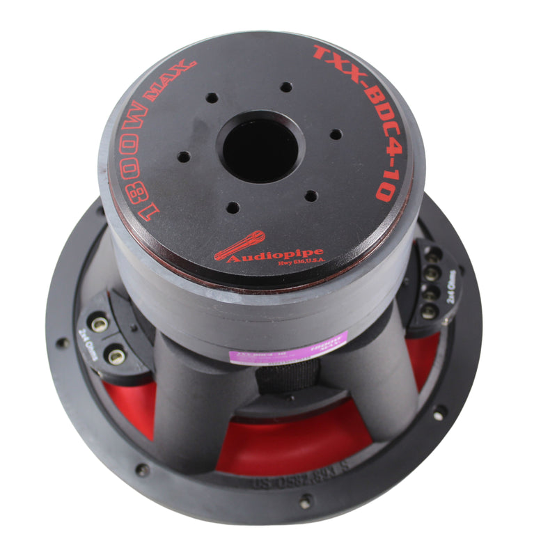 Audiopipe 10" BDC4 Subwoofer Combo 1800W RMS w/ 1800W 1 Ohm Monoblock Amplifier