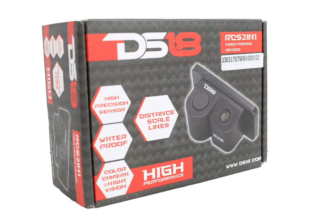 DS18 (2 IN 1) Reverse Camera with Audible Backup Beeping Sound RCS2IN1