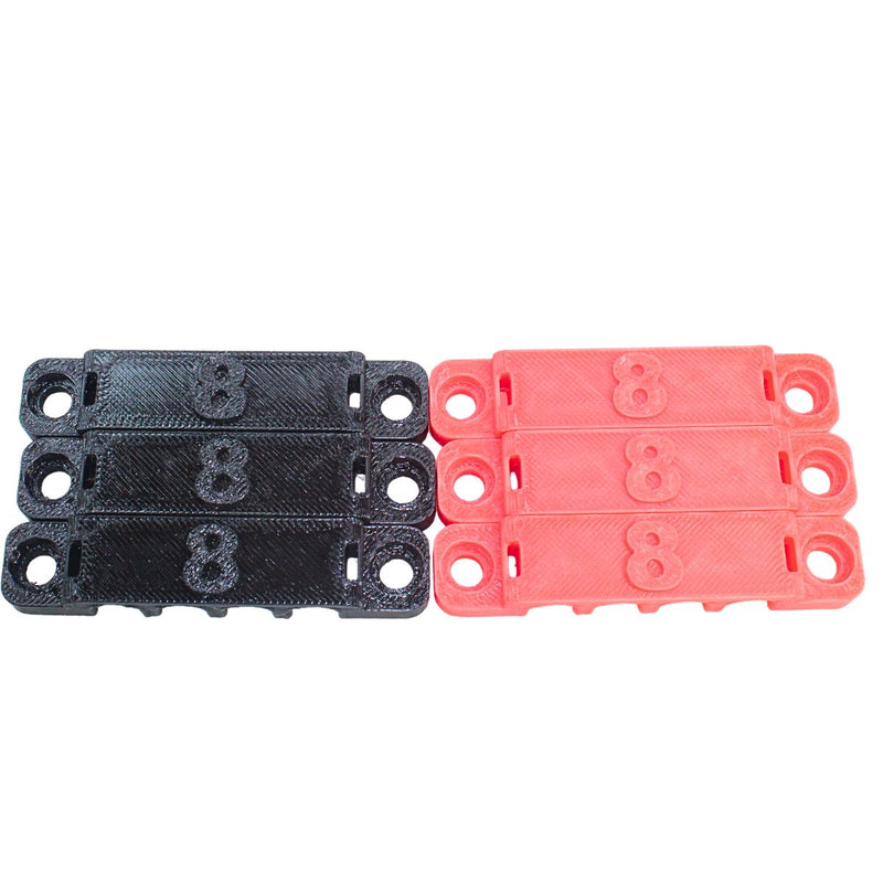 8 Gauge Cable Management Wire Comb Quad Slot Can Use w/ Cable Tie Red/Black