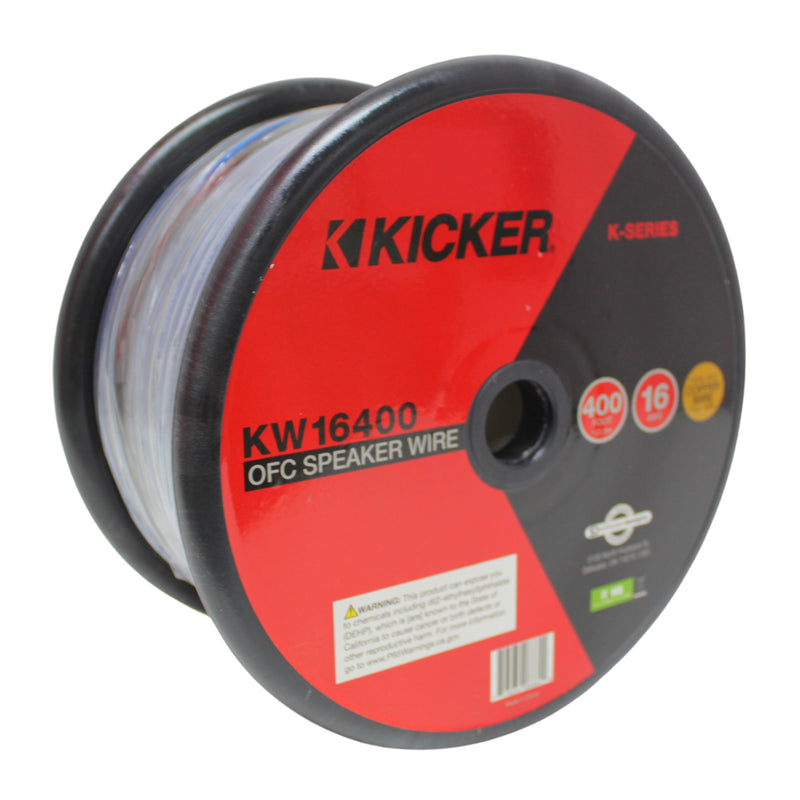 Kicker 16AWG Silver Tinned OFC Speaker Wire Frost Blue/Clear Lot Cut By The Foot