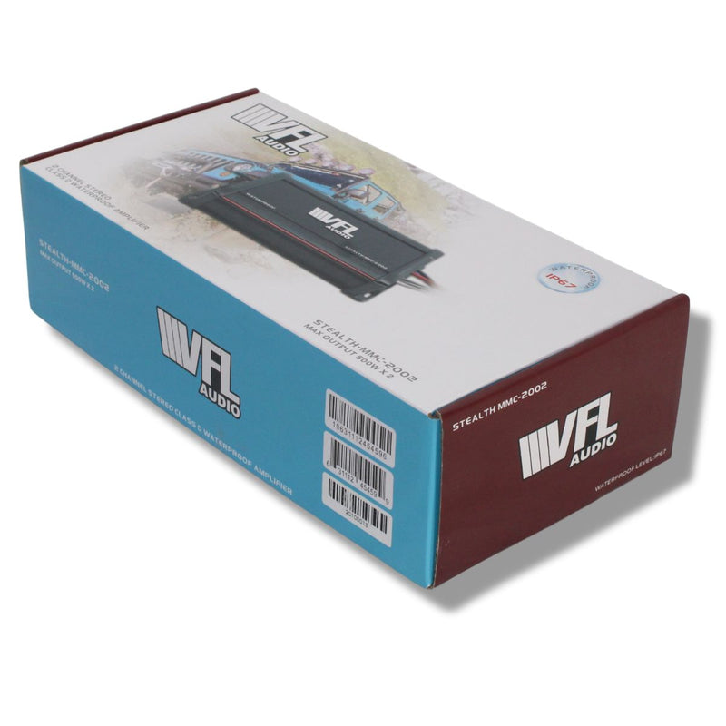 American Bass 500W 2-Ch Waterproof Amplifier Marine/Powersport STEALTH-MMC-2002