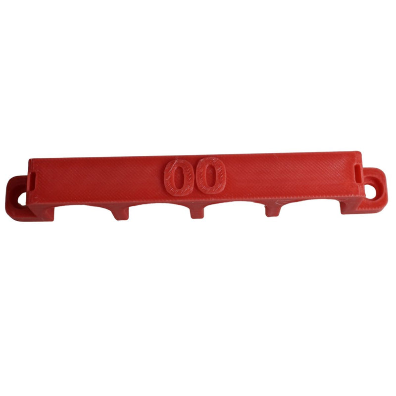 00 Gauge Cable Management Wire Comb Quad Slot Can Use w/ Cable Tie Red/Black