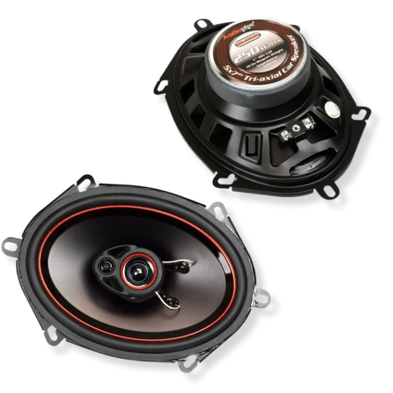 Audiopipe 5x7" 3-Way 250W 4 Ohm Tri-Axial Speakers Pair CSL-5703R