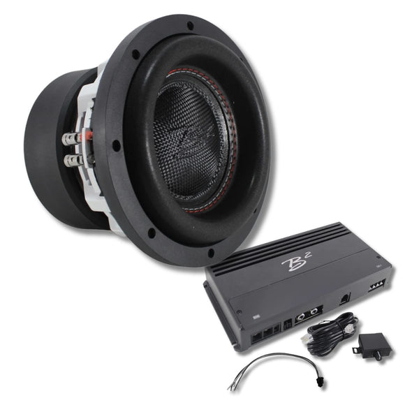 B2 Audio RAGE8-D4-V3 8" 500W RMS Subwoofer with MANI 600 Amplifier