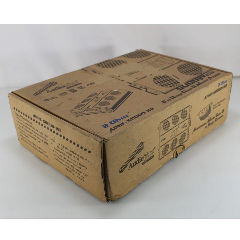 Audiopipe Full Range Amplifier Mono 1 Ch Class D 2 Ohms 5000 Bass Knob OPEN BOX