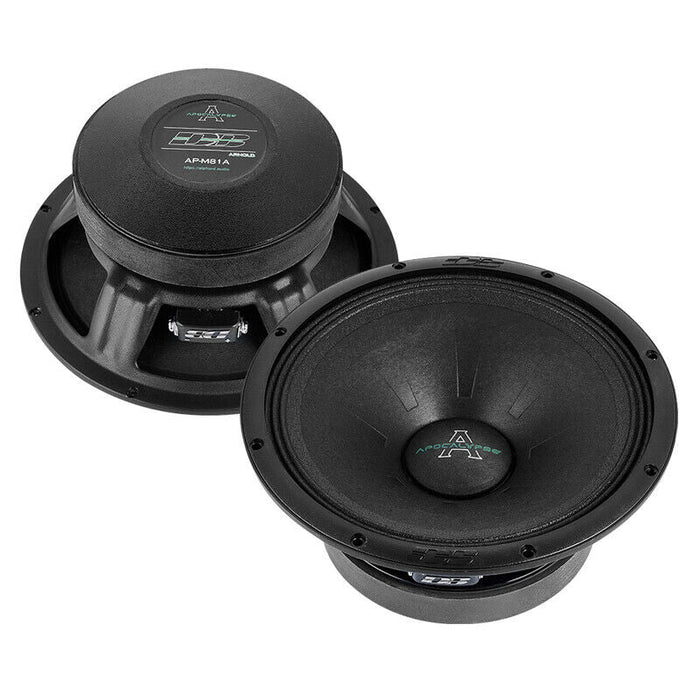 Pair of Deaf Bonce 8 Midrange Speakers 600W 4 Ohm w/ 1" Bullet Tweeters 240W