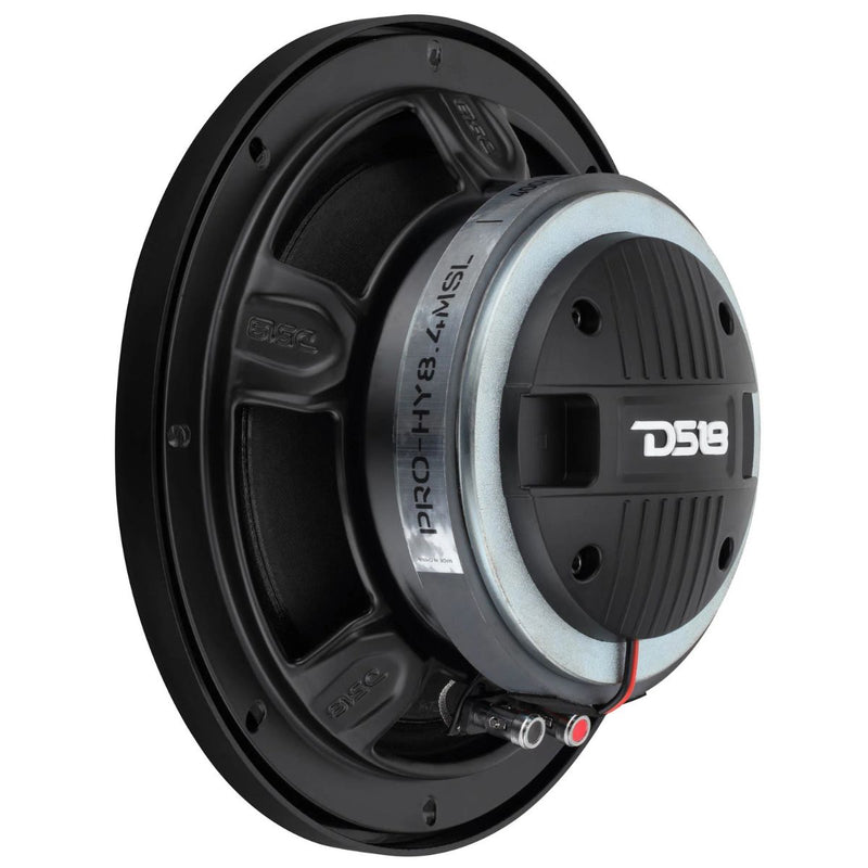 DS18 8" Hybrid Slim 2-way Speaker w/ 1" Driver Horn 200W RMS 4-Ohm PRO-HY8.4MSL