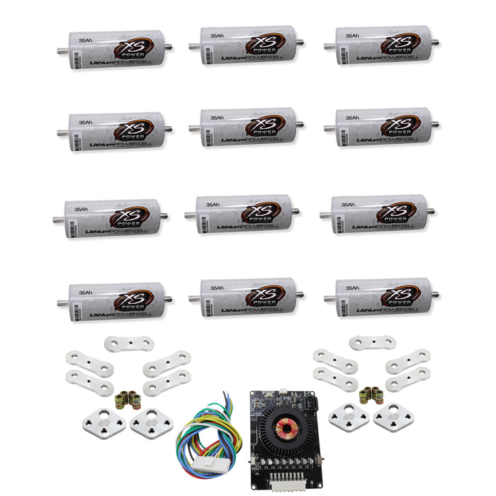 XS Power 12 PK DIY Kit 35AH LTO Cell Bank 2.3v W/ XS Power Dog Bones & Balancer