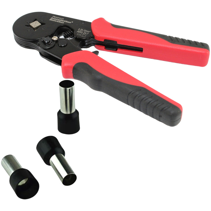 Installation Solution 7" Red Ferrule Crimper with 100pk 10 GA Ferrules