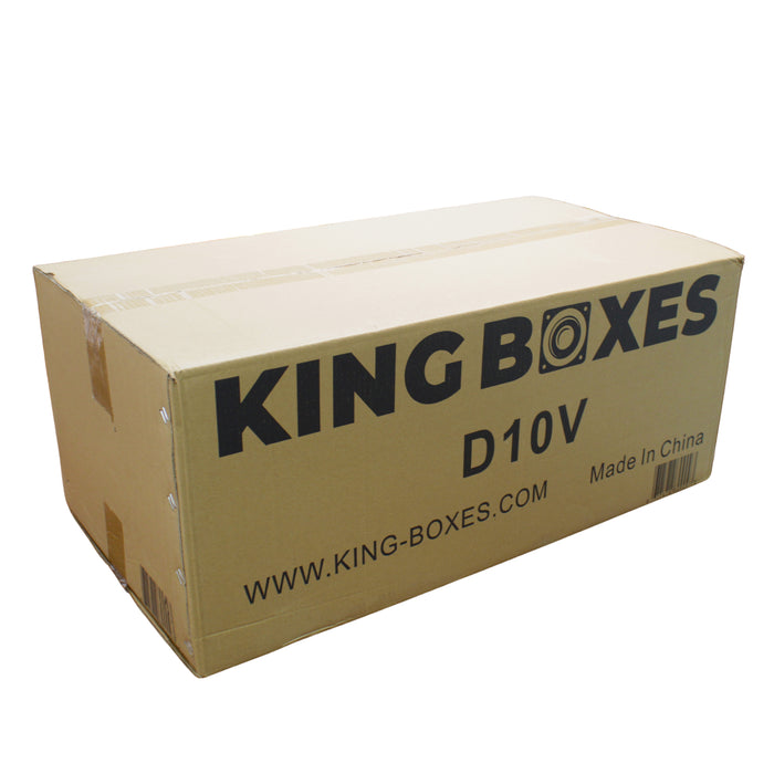 King Boxes 10" Dual Vented Carpeted Universal Subwoofer Box D10V