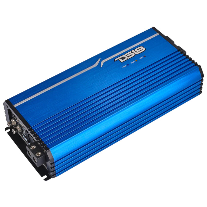 DS18 FRP Monoblock 5000W 1-Ohm Full-Range Class-D Amplifiers Red/Blue/Titanium