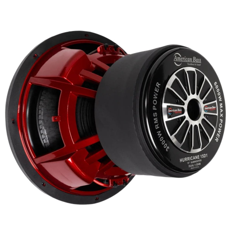 American Bass 15" 3000 Watt RMS Dual 1-Ohm Voice Coil Subwoofer HURRICANE-1511