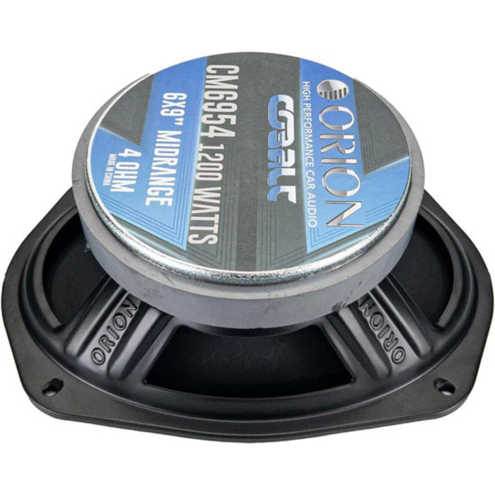 Pair of Orion 4-Ohm 300w RMS Cobalt High Efficiency 6x9" Midrange Bullet Speaker