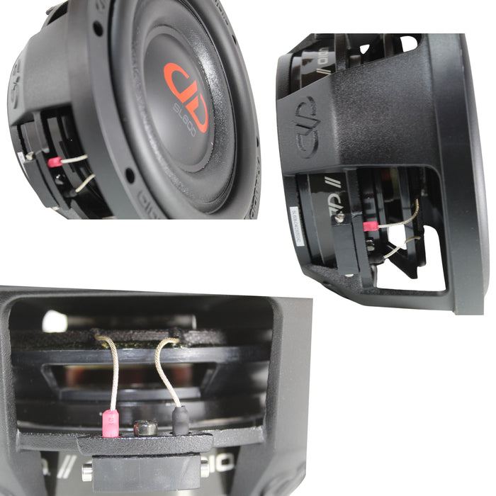 8" 300W RMS 4-Ohm 2" DVC Shallow Subwoofer DD Audio Slim Line SL608-D4- OPEN BOX