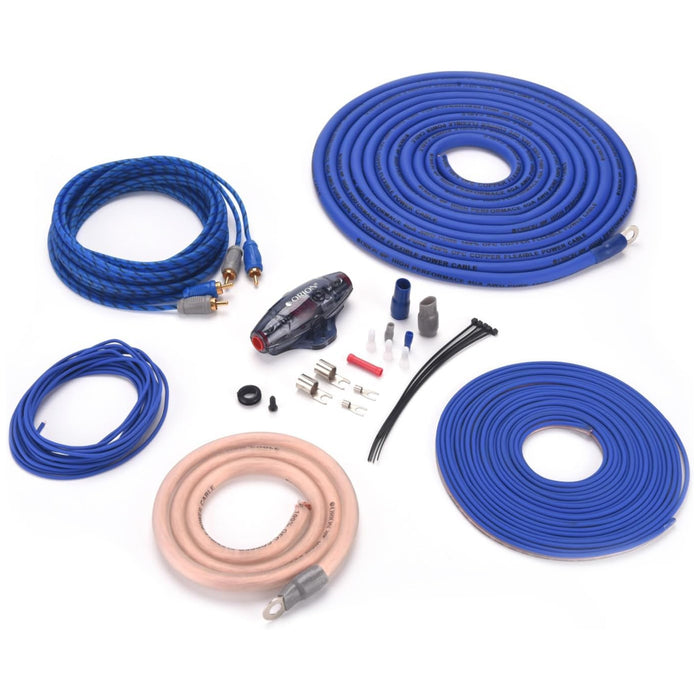 4 Gauge Blue 100% OFC Flexible Complete Amplifier Wire Kit Orion XTR Series