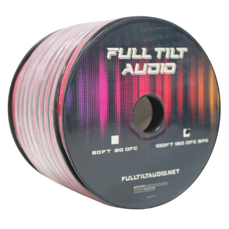 Full Tilt Audio 16 GA Tinned OFC Speaker Wire Red/Black Lot Cut By The Foot