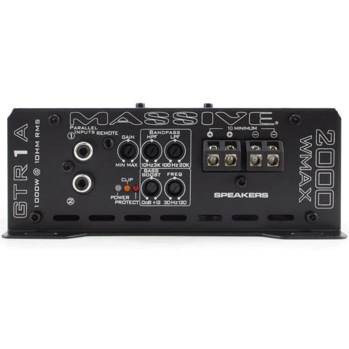 1060 Watt RMS 1 Ohm Mono Block GT Full Range Amplifier With Bass Remote GTR1A