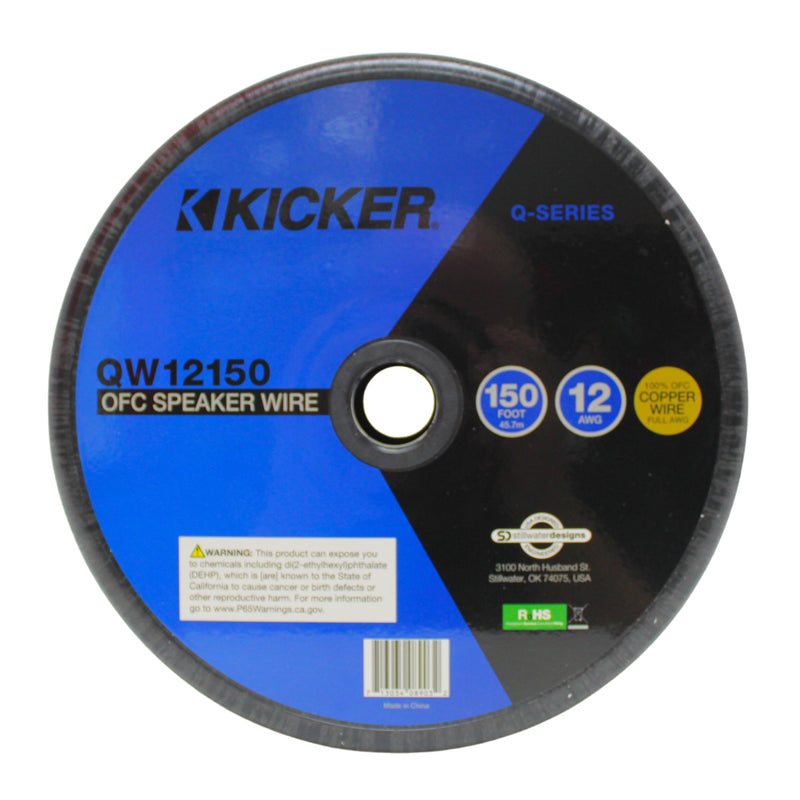 Kicker 12 AWG Silver Tinned 100% OFC Blue/Gray Speaker Wire Lot Cut By The Foot