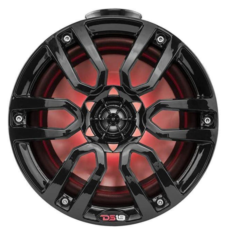 DS18 8" 100W RMS 4-Ohm Marine Pod Pair RED 6.5" Speakers w/RGB LED Light NXL-PS6
