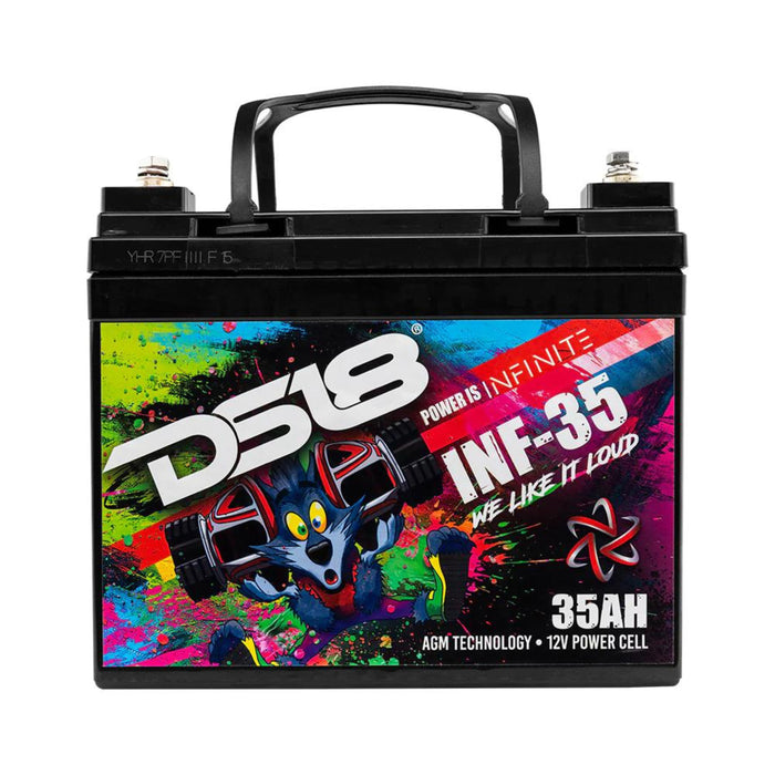 DS18 12V Battery 35 AH 1250 Watts AGM 525 Amps Non Spillable INFINITE INF-35