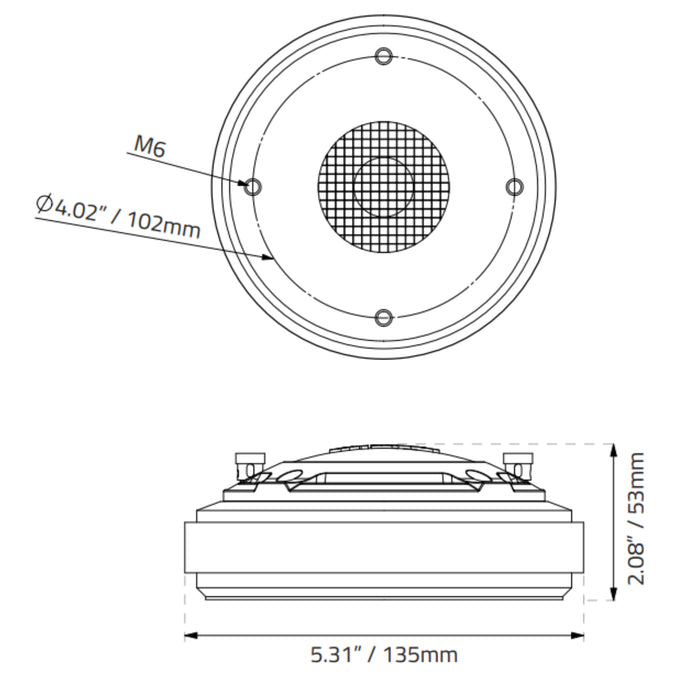 DS18 2" Throat Bolt-On Compression Driver 320W With Polyimide Voice Coil 8-Ohm