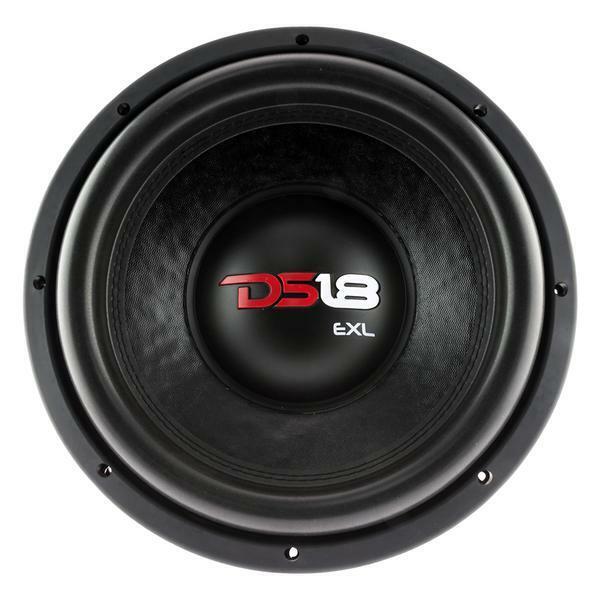 12" 1250 Watt RMS Dual Voice Coil 2-Ohm Red Frame Subwoofer EXL-12.2D DS18