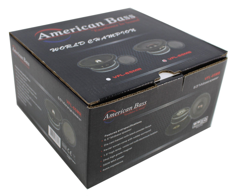 6.5" Midbass Open Back Speaker 350W 4 Ohm Pro Car Audio Mids VFL-65MB