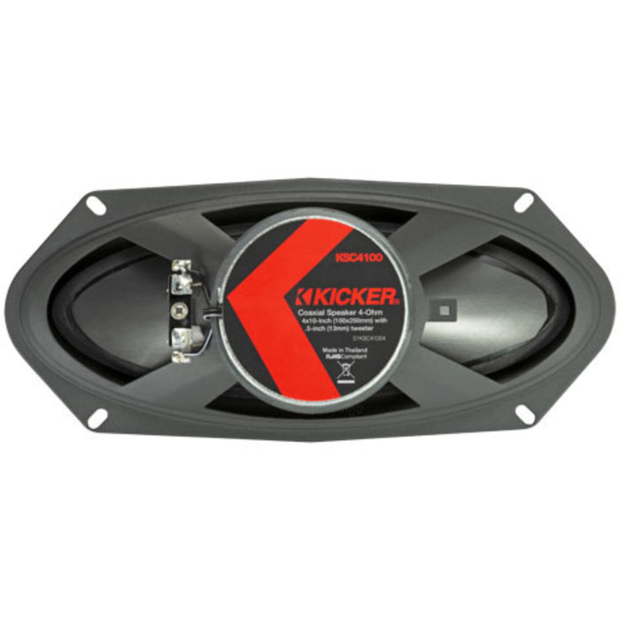 Kicker KS Series Pair of 4"x10" Coaxial 4 Ohm 75 Watts Speakers 51KSC41004