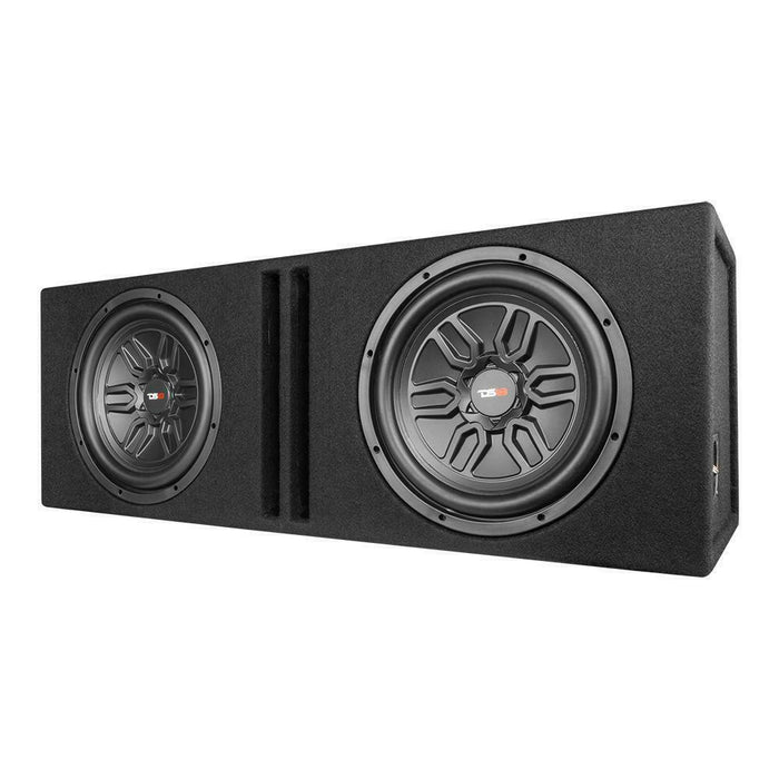 DS18 LSE-212A 12" 1000W 4 Ohm Dual Loaded Ported Enclosure w/ Amplifier/Amp kit