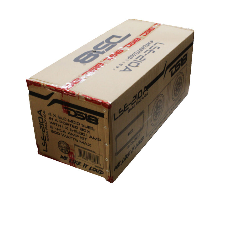 DS18 Audio 10 Subwoofers In Ported Box 800W & S-1500.1/RD Amplifier and Amp Kit