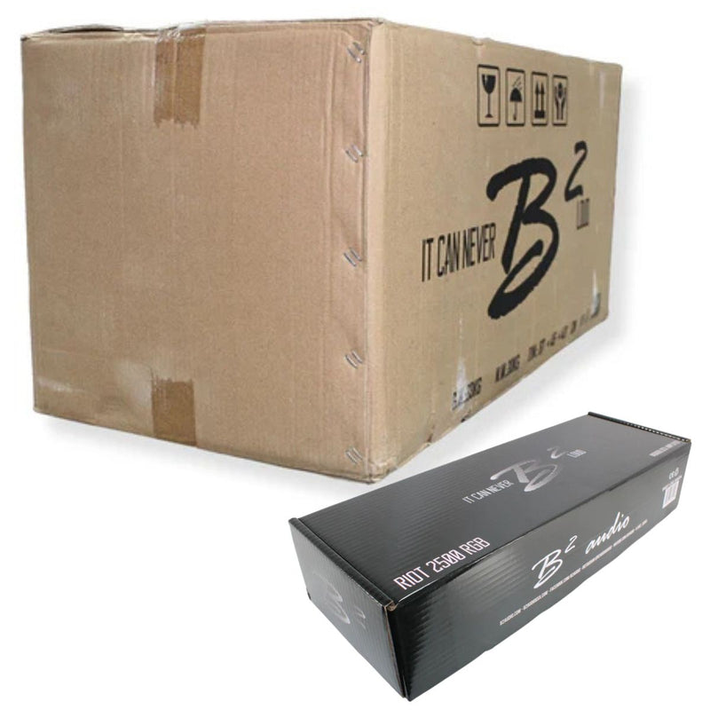 B2 Audio Subwoofer Enclosure DVPE212 Loaded Dual 12" RIOT 2500.1 Amplifier Combo