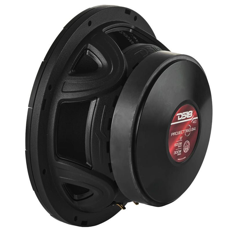 8" 300 W RMS 4 Ohm Mid-High Loudspeaker DS18 PROJECT360 Rotating Recone Design