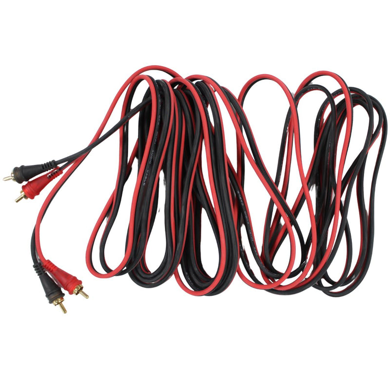 Audiopipe Frosted RCA Cables w/Gold-Plated RCA Connectors (10 Pack) 1.5-25 Feet