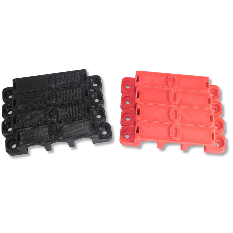 1/0 Gauge Cable Management Wire Comb Triple Slot Can Use w/ Cable Tie Red/Black