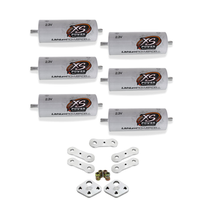 XS Power 6 Pack DIY Kit 40AH Lithium Cell Bank 2.3v w/ XS Power Dog Bones (LTO)