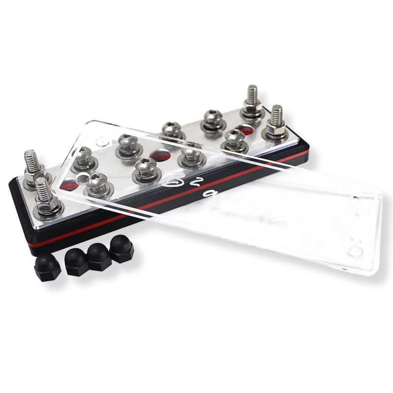 12 Spot Power / Ground 9/32 Terminal Lug Distribution Block - B2 Audio