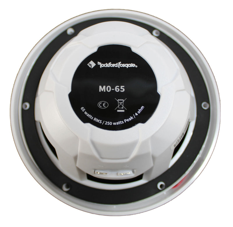 6.5" 2-Way 65W RMS 4 Ohm White Marine & Powersports Speaker Pair Rockford M0-65