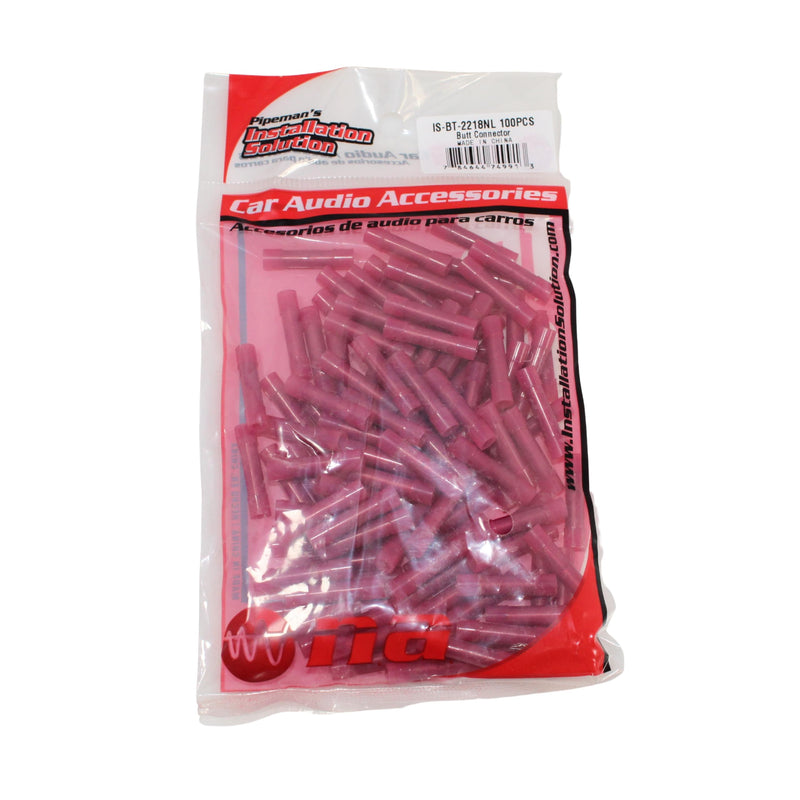 Audiopipe Red Nylon 22 GA to 18 GA Connectors 100 Pack